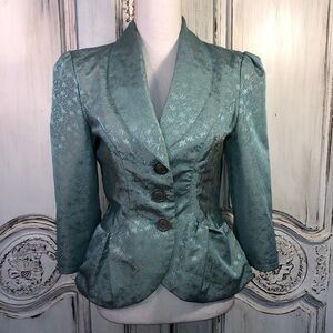 Bounding Cinderella Lightweight Aqua Blazer Jacket Size Small